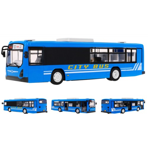 Dětský městský autobus 6+ dálkové ovládání Modrá 1:20 Pohyblivé prvky + Zvuky Světla