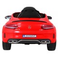 Mercedes Benz C63 AMG Dětské červené + dálkové ovládání + 5bodové pásy + EVA + kufr + MP3 LED