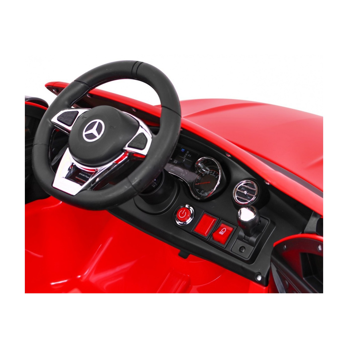Mercedes Benz C63 AMG Dětské červené + dálkové ovládání + 5bodové pásy + EVA + kufr + MP3 LED