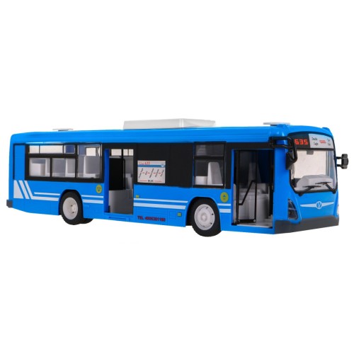 Dětský městský autobus 6+ dálkové ovládání Modrá 1:20 Pohyblivé prvky + Zvuky Světla