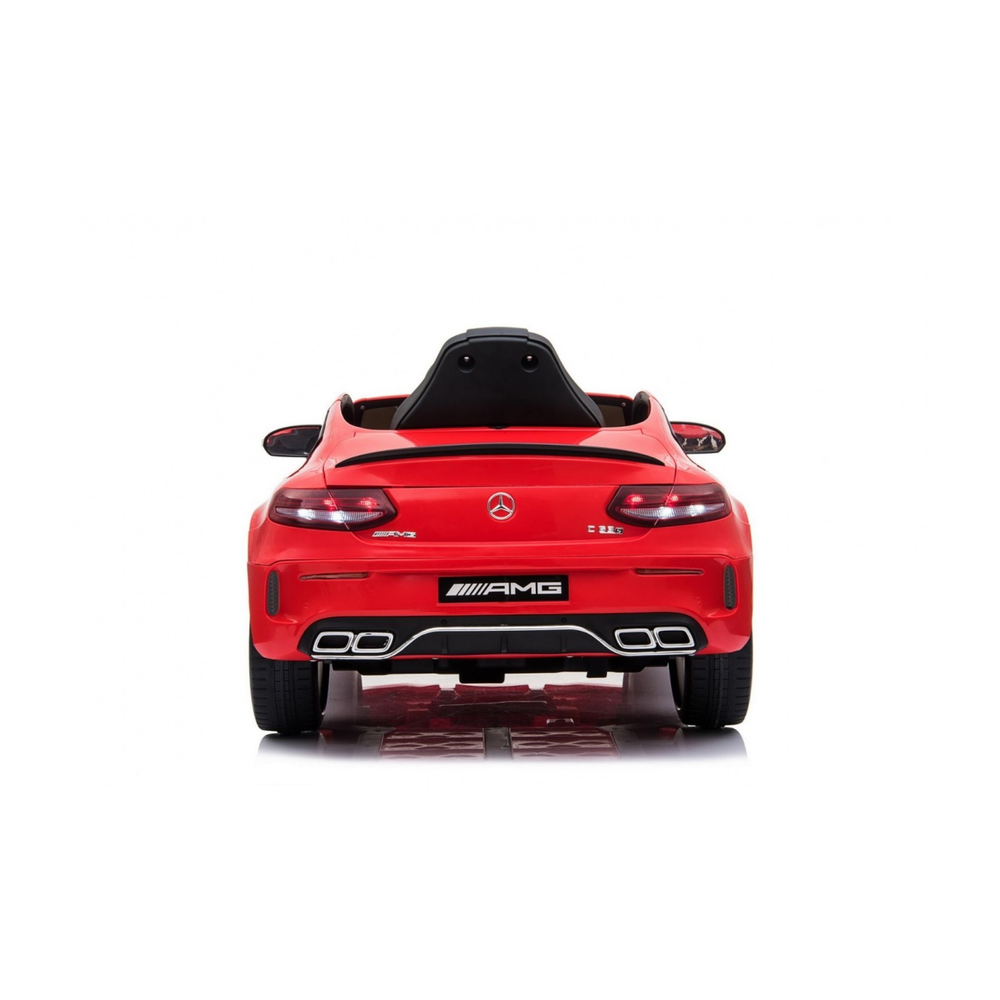 Mercedes Benz C63 AMG Dětské červené + dálkové ovládání + 5bodové pásy + EVA + kufr + MP3 LED