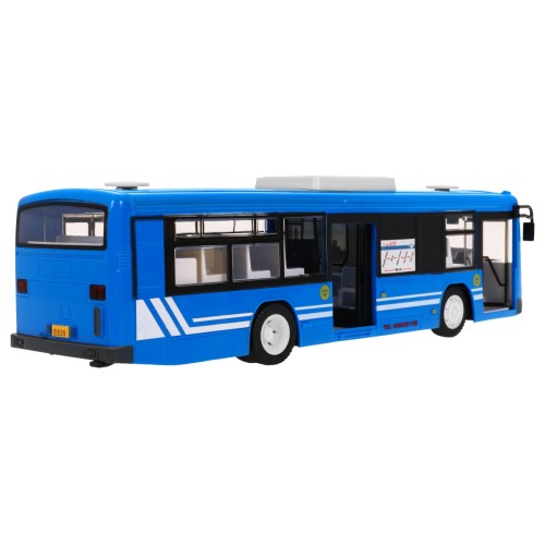 Dětský městský autobus 6+ dálkové ovládání Modrá 1:20 Pohyblivé prvky + Zvuky Světla