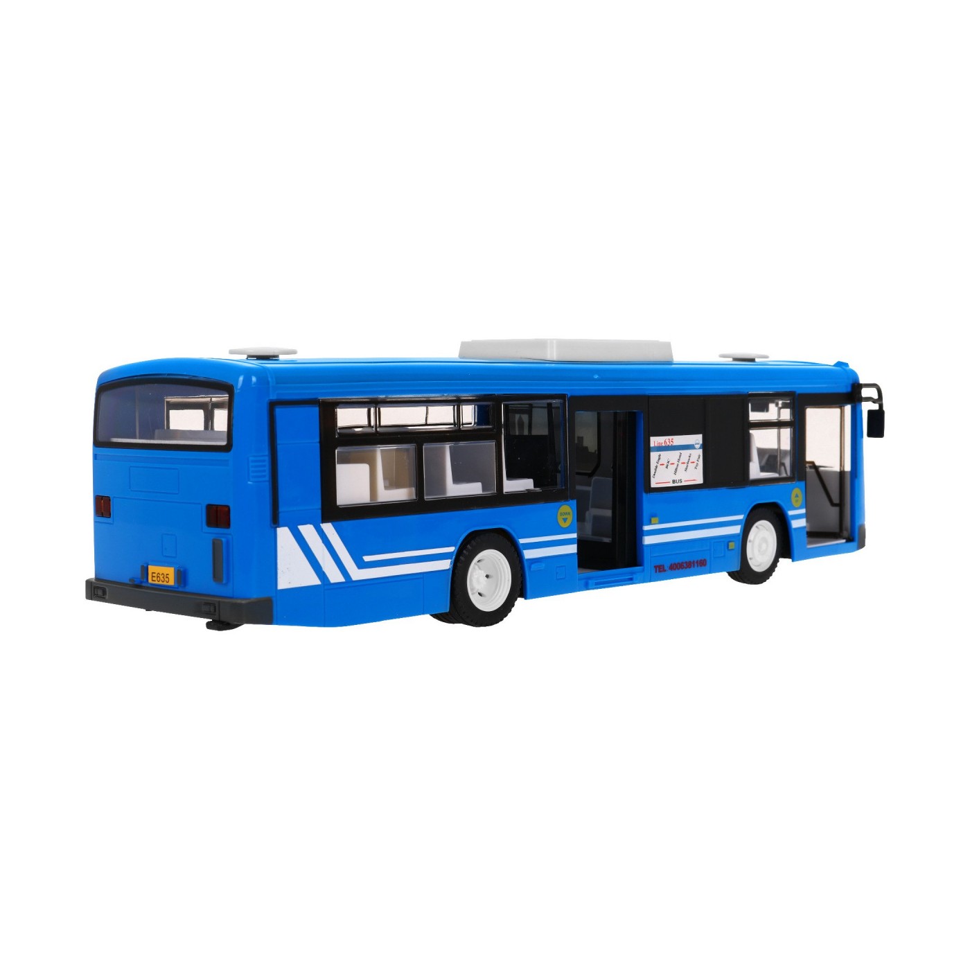 Dětský městský autobus 6+ dálkové ovládání Modrá 1:20 Pohyblivé prvky + Zvuky Světla