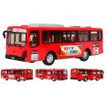 Interaktivní školní autobus pro děti 3+ červený + otevírání dveří + Zvuky Světla