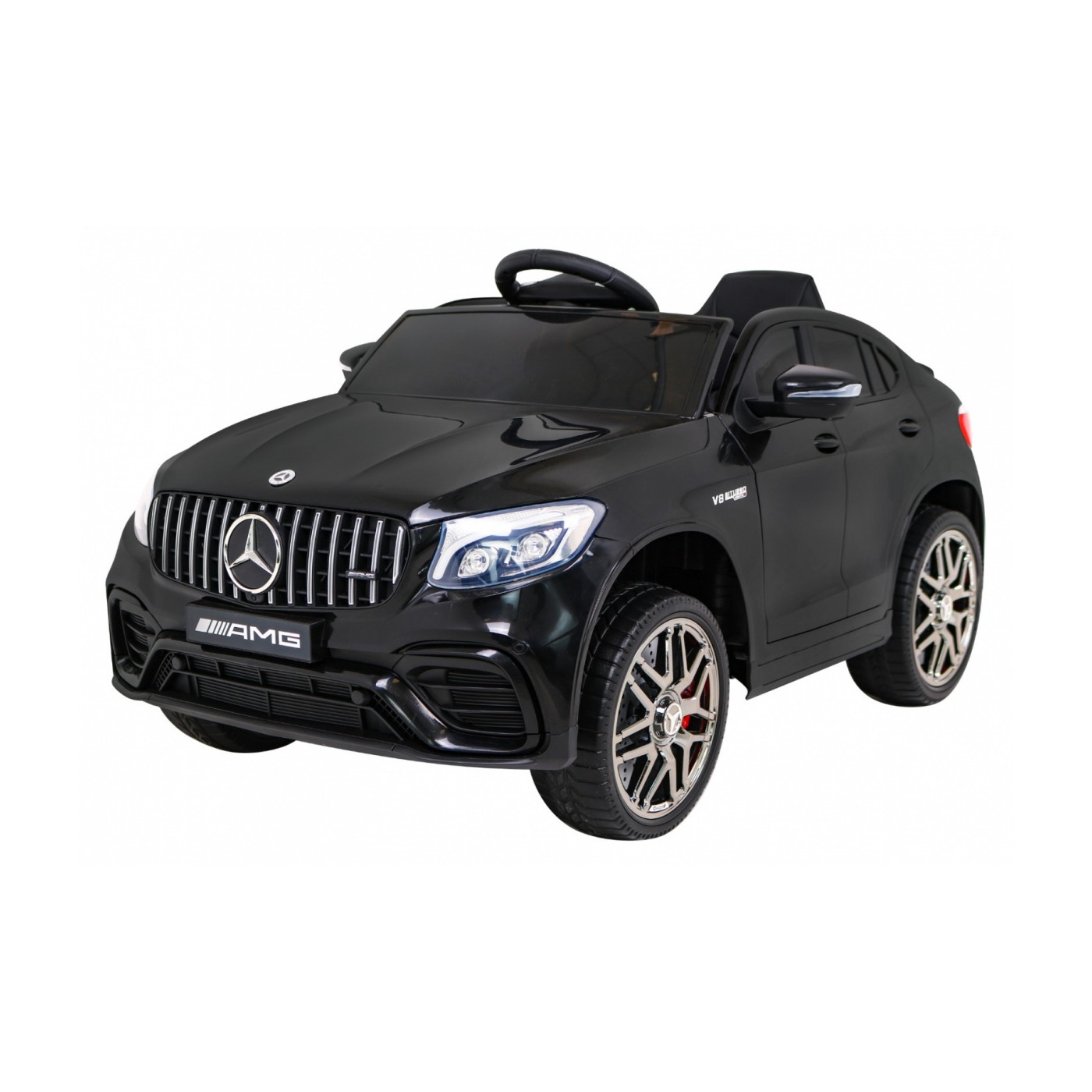 Mercedes Benz GLC63S Dětská černá + Dálkové ovládání + Naped 4x4 + MP3 LED + EVA + Pomalý start