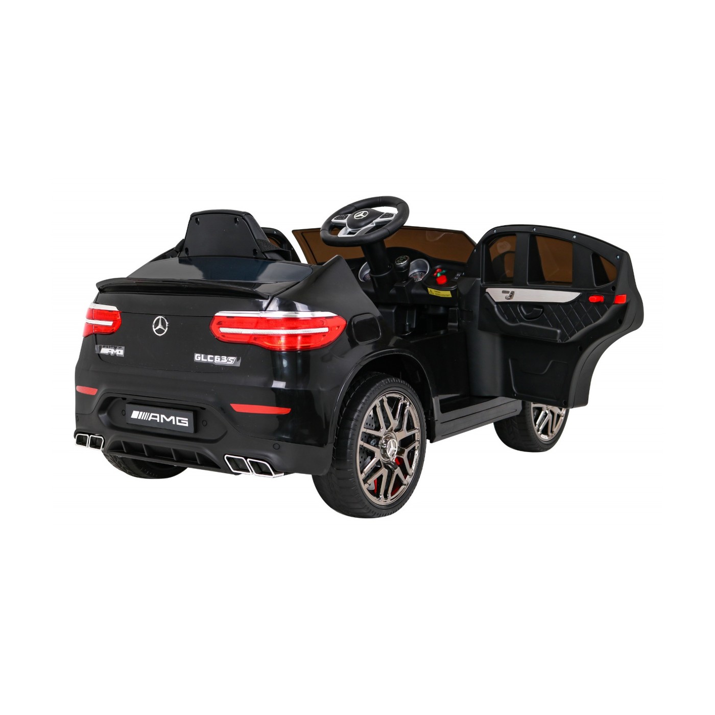 Mercedes Benz GLC63S Dětská černá + Dálkové ovládání + Naped 4x4 + MP3 LED + EVA + Pomalý start