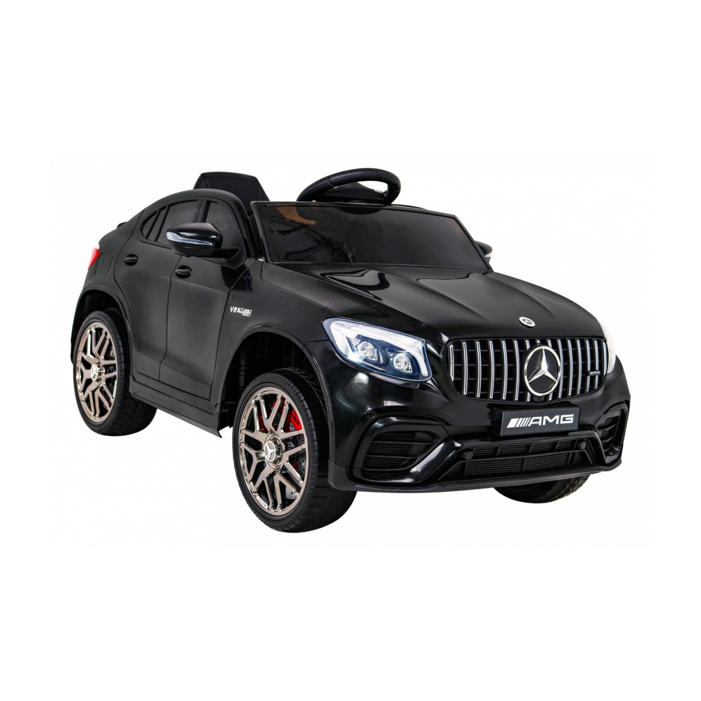 Mercedes Benz GLC63S Dětská černá + Dálkové ovládání + Naped 4x4 + MP3 LED + EVA + Pomalý start