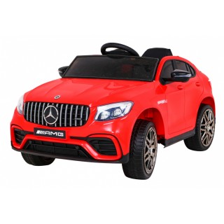 Mercedes Benz GLC63S Dětské červené Dálkové Ovládání 4x4 MP3 LED EVA Pomalý Start