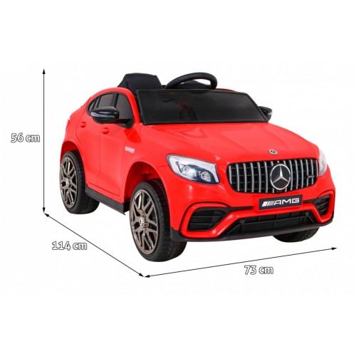 Mercedes Benz GLC63S Dětské červené Dálkové Ovládání 4x4 MP3 LED EVA Pomalý Start