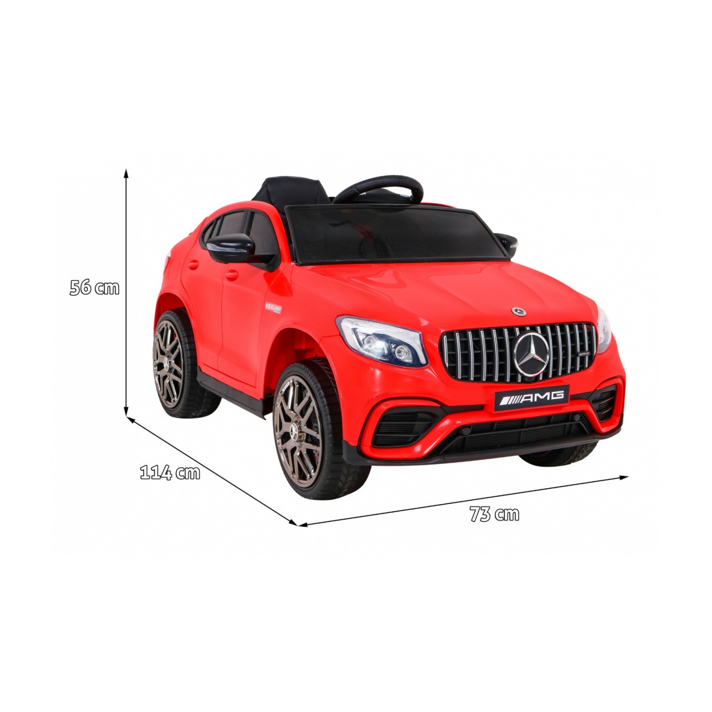 Mercedes Benz GLC63S Dětské červené Dálkové Ovládání 4x4 MP3 LED EVA Pomalý Start