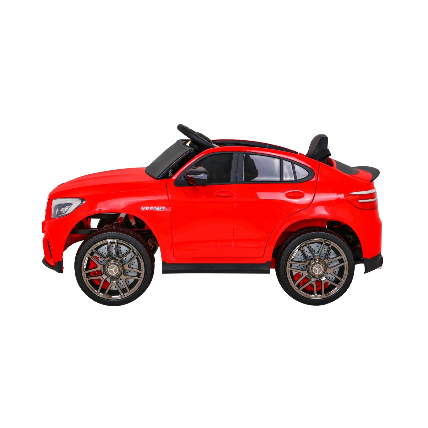 Mercedes Benz GLC63S Dětské červené Dálkové Ovládání 4x4 MP3 LED EVA Pomalý Start