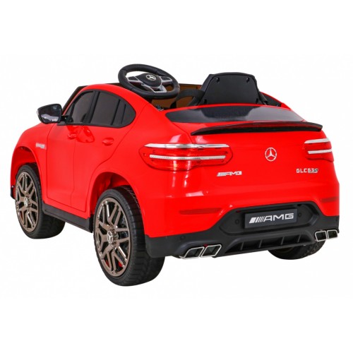 Mercedes Benz GLC63S Dětské červené Dálkové Ovládání 4x4 MP3 LED EVA Pomalý Start