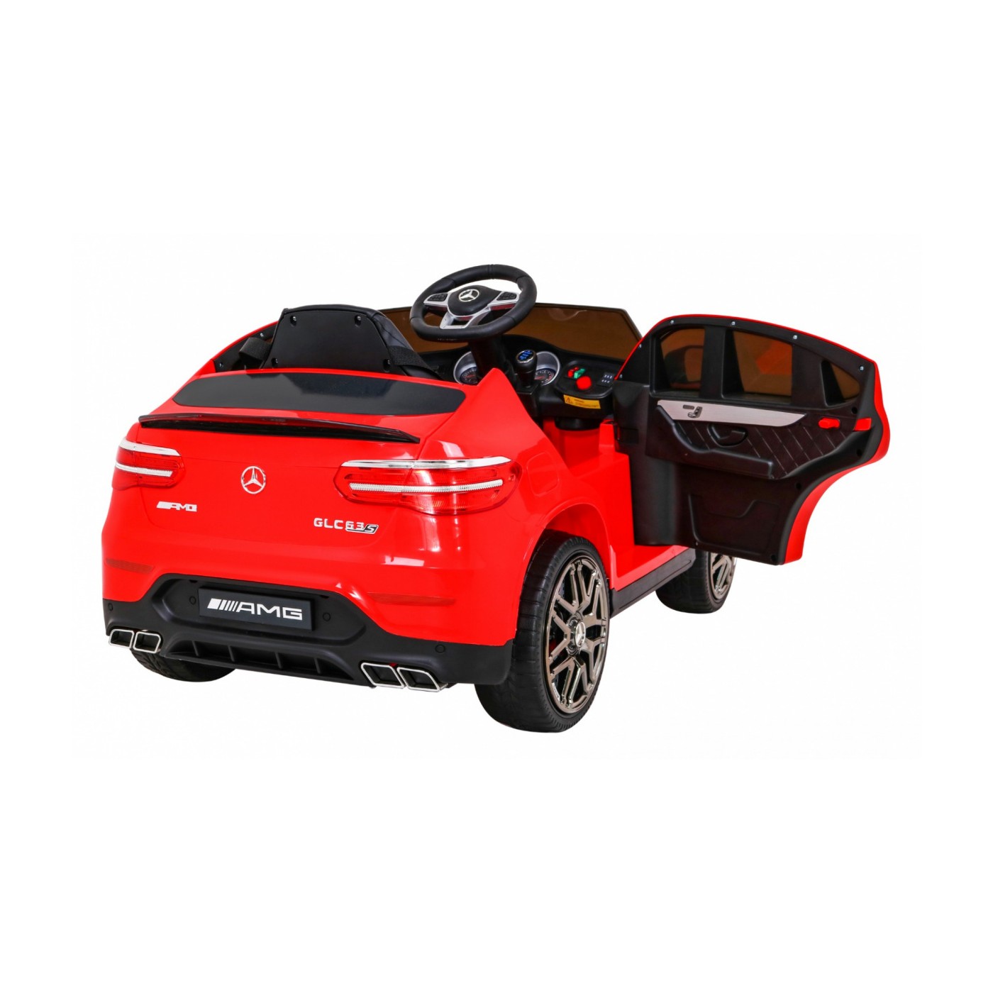 Mercedes Benz GLC63S Dětské červené Dálkové Ovládání 4x4 MP3 LED EVA Pomalý Start