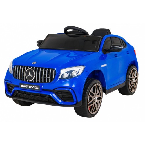 Mercedes Benz GLC63S Dětské modré Dálkové Ovládání 4x4 MP3 LED EVA Pomalý Start