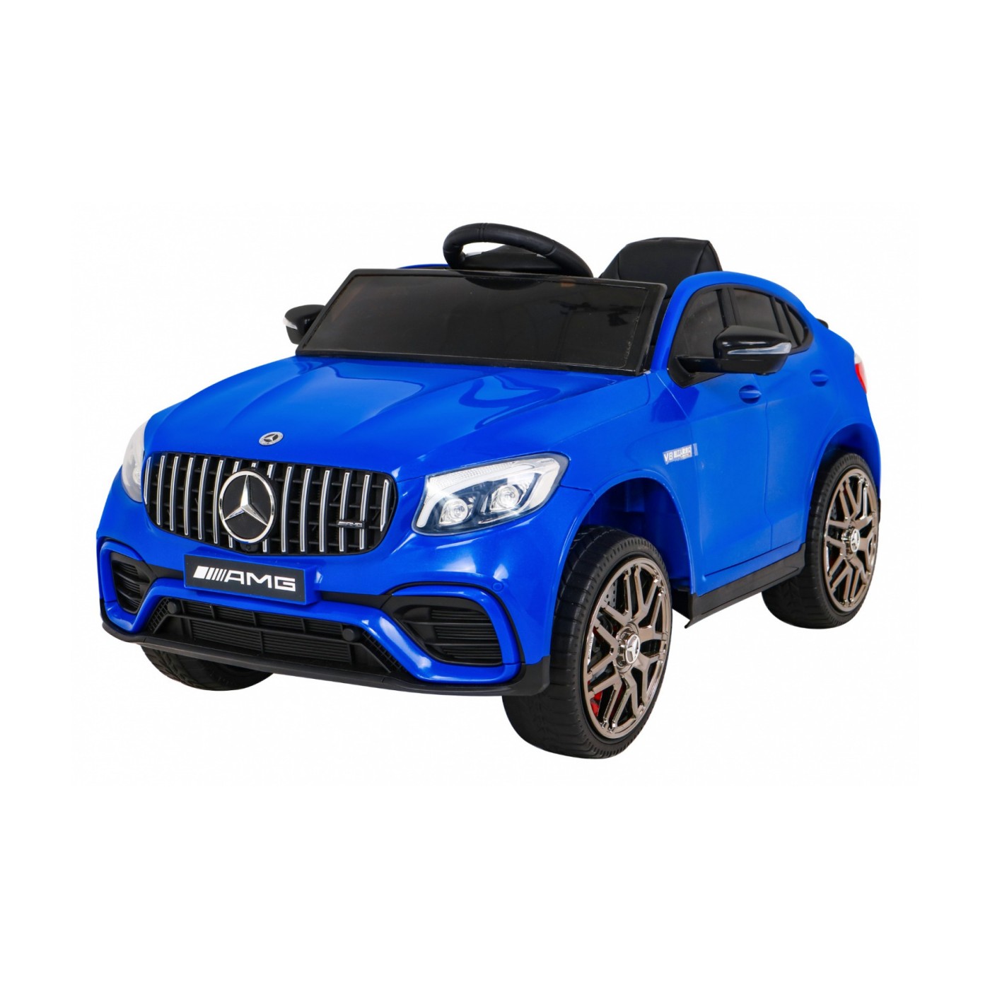 Mercedes Benz GLC63S Dětské modré Dálkové Ovládání 4x4 MP3 LED EVA Pomalý Start