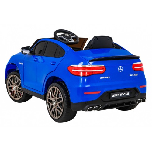 Mercedes Benz GLC63S Dětské modré Dálkové Ovládání 4x4 MP3 LED EVA Pomalý Start