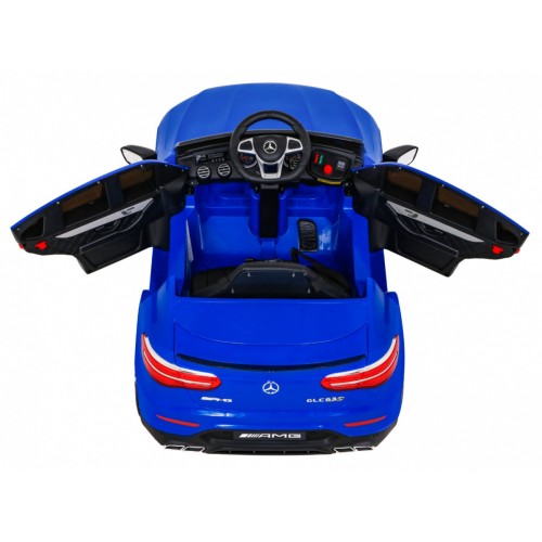 Mercedes Benz GLC63S Dětské modré Dálkové Ovládání 4x4 MP3 LED EVA Pomalý Start