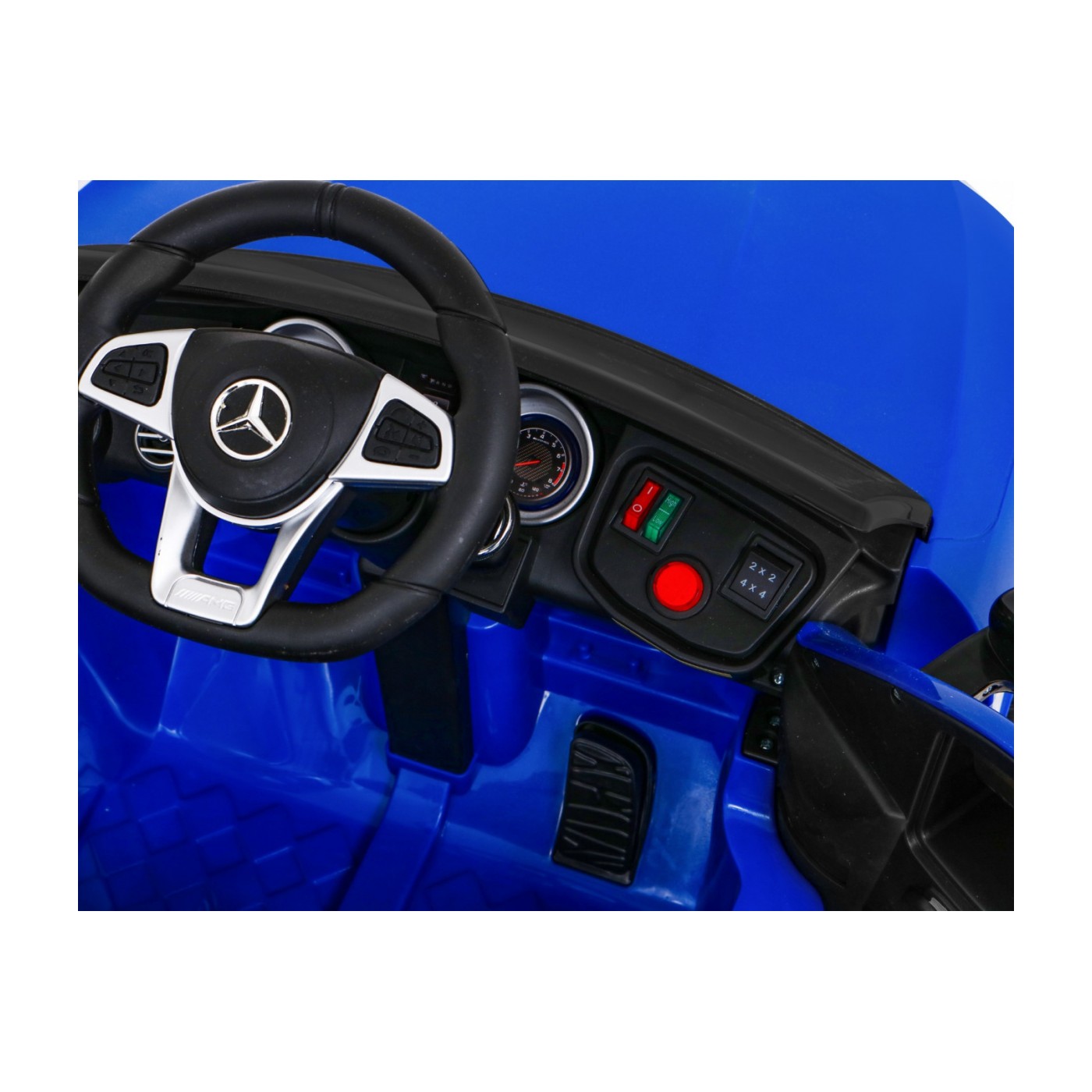 Mercedes Benz GLC63S Dětské modré Dálkové Ovládání 4x4 MP3 LED EVA Pomalý Start