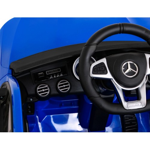 Mercedes Benz GLC63S Dětské modré Dálkové Ovládání 4x4 MP3 LED EVA Pomalý Start