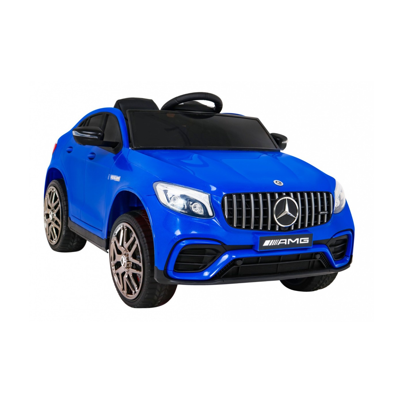 Mercedes Benz GLC63S Dětské modré Dálkové Ovládání 4x4 MP3 LED EVA Pomalý Start