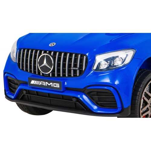 Mercedes Benz GLC63S Dětské modré Dálkové Ovládání 4x4 MP3 LED EVA Pomalý Start