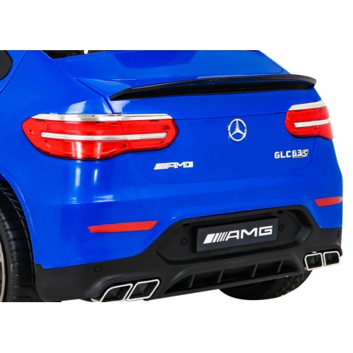Mercedes Benz GLC63S Dětské modré Dálkové Ovládání 4x4 MP3 LED EVA Pomalý Start
