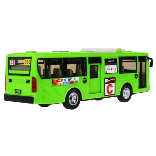 Interaktivní školní autobus pro děti 3+ zelený + otevírání dveří + Zvuky Světla