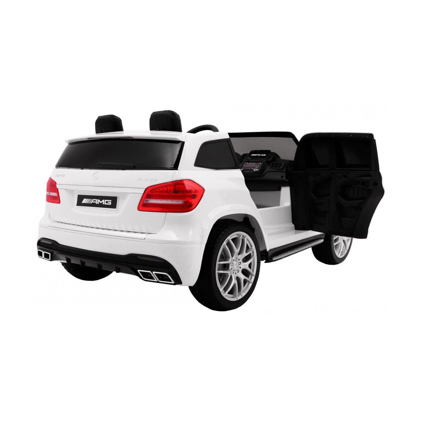 Dětská autobaterie Mercedes AMG GLS63 bílá + lakovaná + 4x4 + přívod vzduchu