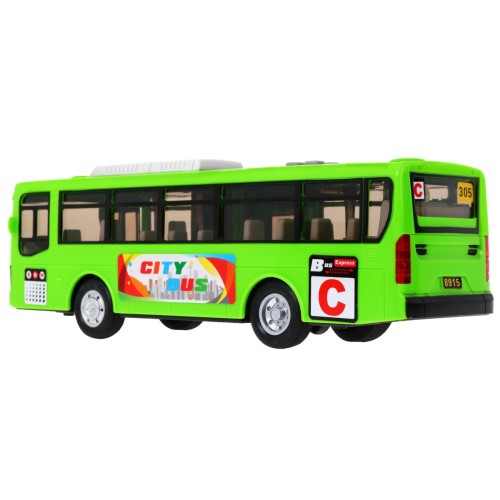 Interaktivní školní autobus pro děti 3+ zelený + otevírání dveří + Zvuky Světla