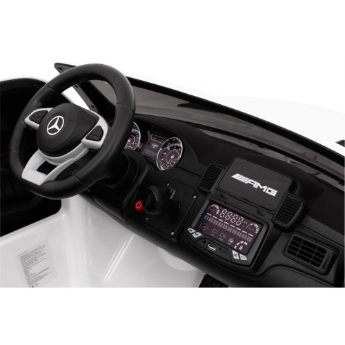 Dětská autobaterie Mercedes AMG GLS63 bílá + lakovaná + 4x4 + přívod vzduchu