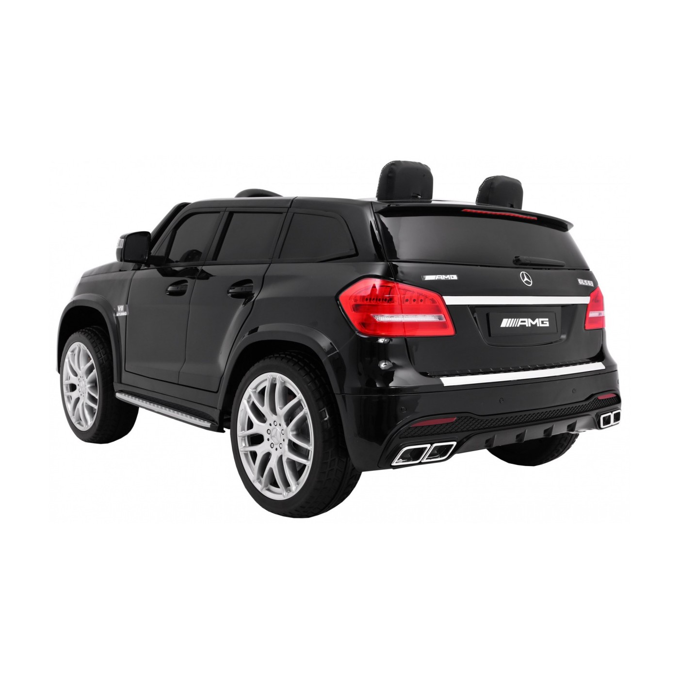 Mercedes AMG GLS63 Dětská baterie do auta černá + lakovaná + 4x4 + přívod vzduchu