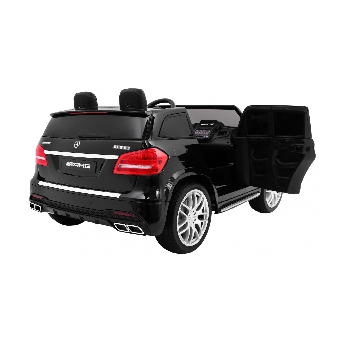 Mercedes AMG GLS63 Dětská baterie do auta černá + lakovaná + 4x4 + přívod vzduchu