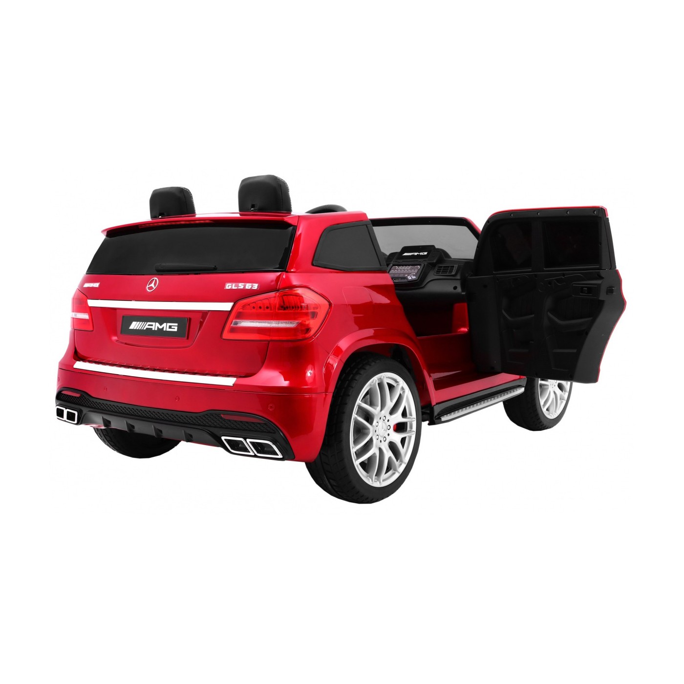 Mercedes AMG GLS63 Dětská baterie auto červená + lakovaná + 4x4 + přívod vzduchu