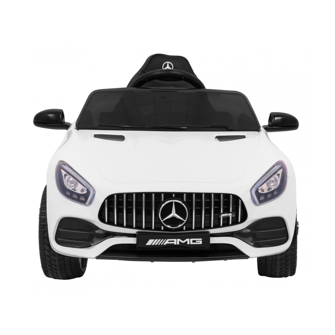 Mercedes Benz GT na baterii pro děti bílá + dálkové ovládání + pomalý start + MP3 LED
