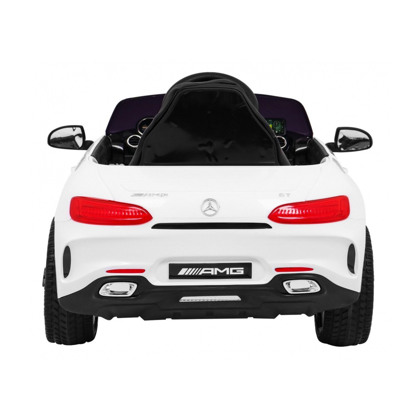 Mercedes Benz GT na baterii pro děti bílá + dálkové ovládání + pomalý start + MP3 LED