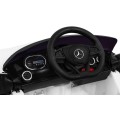 Mercedes Benz GT na baterii pro děti bílá + dálkové ovládání + pomalý start + MP3 LED
