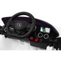 Mercedes Benz GT na baterii pro děti bílá + dálkové ovládání + pomalý start + MP3 LED