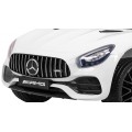 Mercedes Benz GT na baterii pro děti bílá + dálkové ovládání + pomalý start + MP3 LED