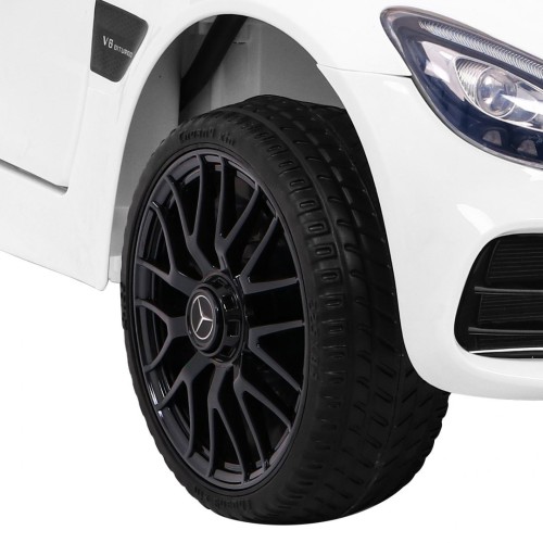 Mercedes Benz GT na baterii pro děti bílá + dálkové ovládání + pomalý start + MP3 LED