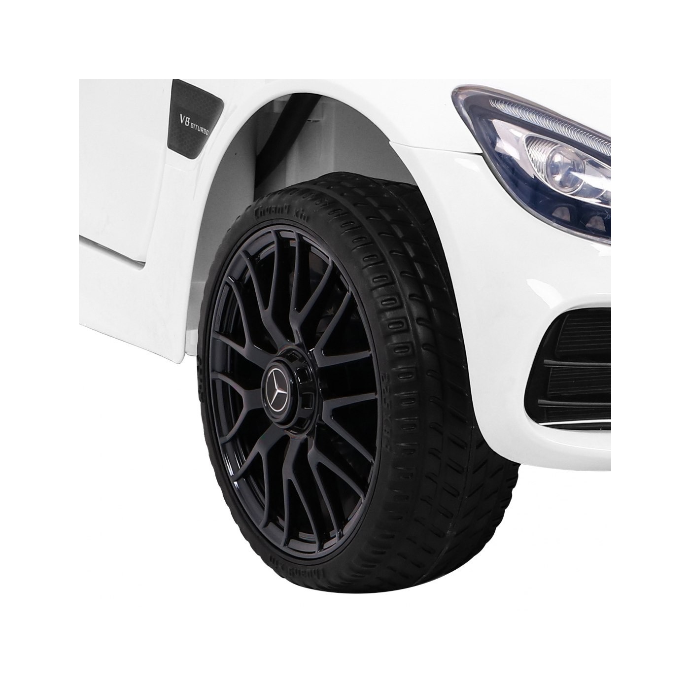 Mercedes Benz GT na baterii pro děti bílá + dálkové ovládání + pomalý start + MP3 LED