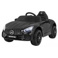Mercedes Benz GT dětská baterie černá + dálkové ovládání + pomalý start + MP3 LED