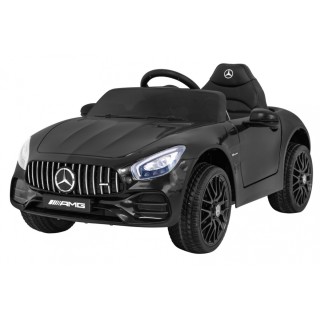 Mercedes Benz GT dětská baterie černá + dálkové ovládání + pomalý start + MP3 LED