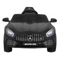 Mercedes Benz GT dětská baterie černá + dálkové ovládání + pomalý start + MP3 LED
