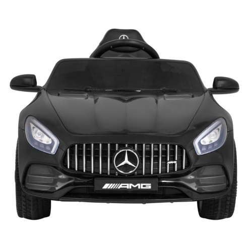 Mercedes Benz GT dětská baterie černá + dálkové ovládání + pomalý start + MP3 LED