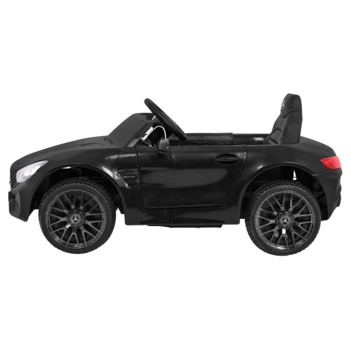 Mercedes Benz GT dětská baterie černá + dálkové ovládání + pomalý start + MP3 LED