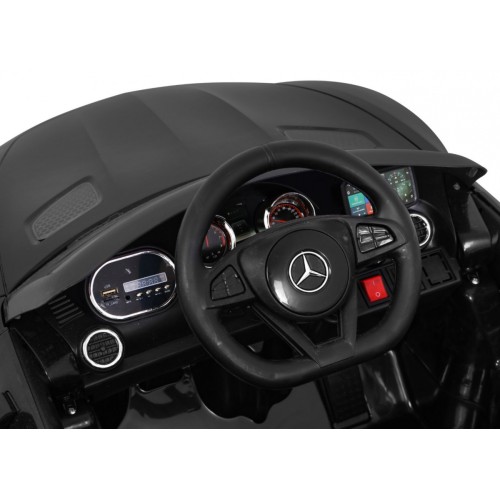 Mercedes Benz GT dětská baterie černá + dálkové ovládání + pomalý start + MP3 LED