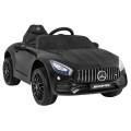 Mercedes Benz GT dětská baterie černá + dálkové ovládání + pomalý start + MP3 LED