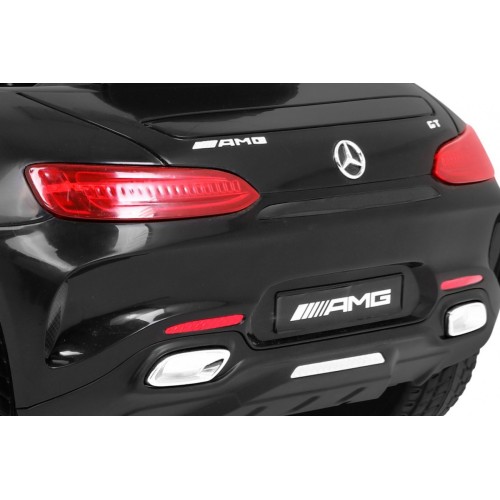 Mercedes Benz GT dětská baterie černá + dálkové ovládání + pomalý start + MP3 LED