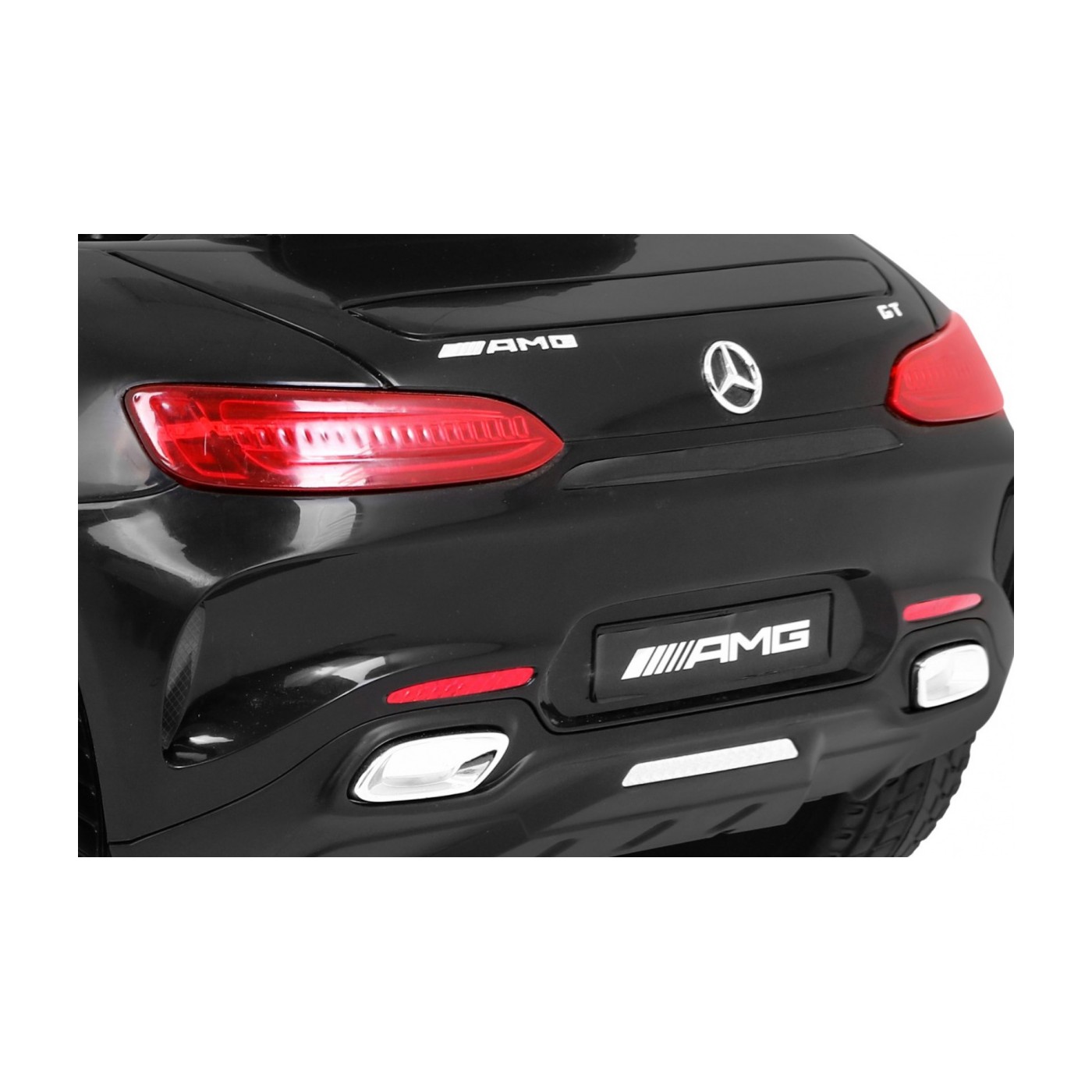 Mercedes Benz GT dětská baterie černá + dálkové ovládání + pomalý start + MP3 LED