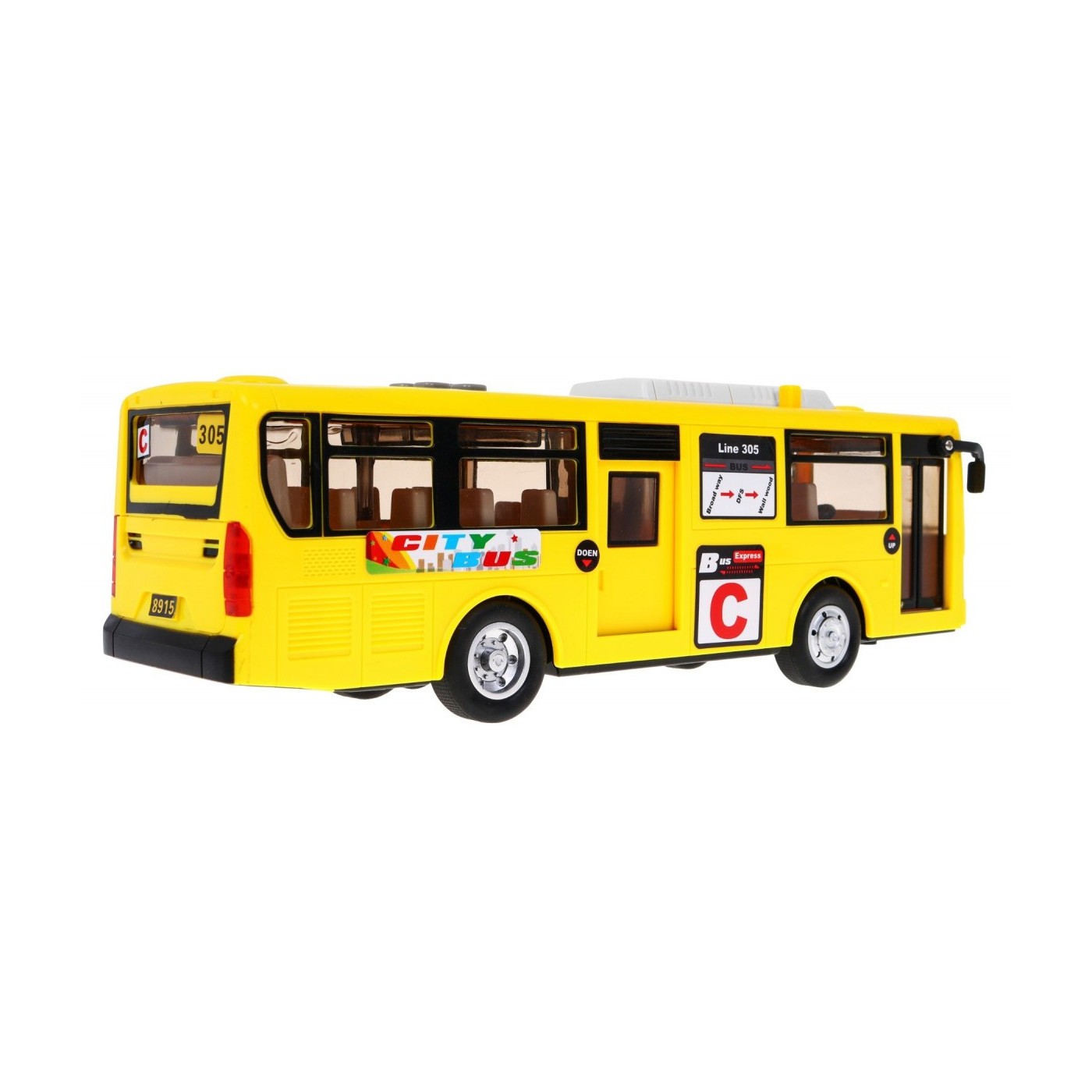 Interaktivní školní autobus pro děti 3+ žlutý + otevírání dveří + Zvuky Světla